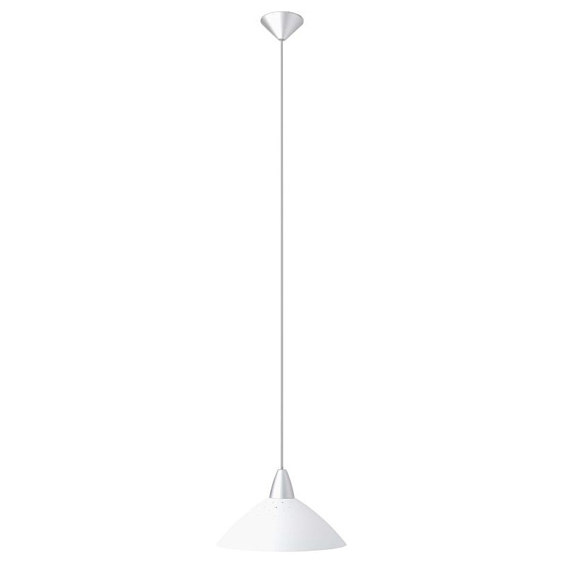 Lampa wisząca Logo biała Brilliant - Eleganckie oświetlenie