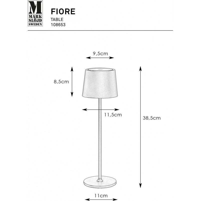Lampa stołowa Fiore LED czarna - Markslojd | Ogród i Taras