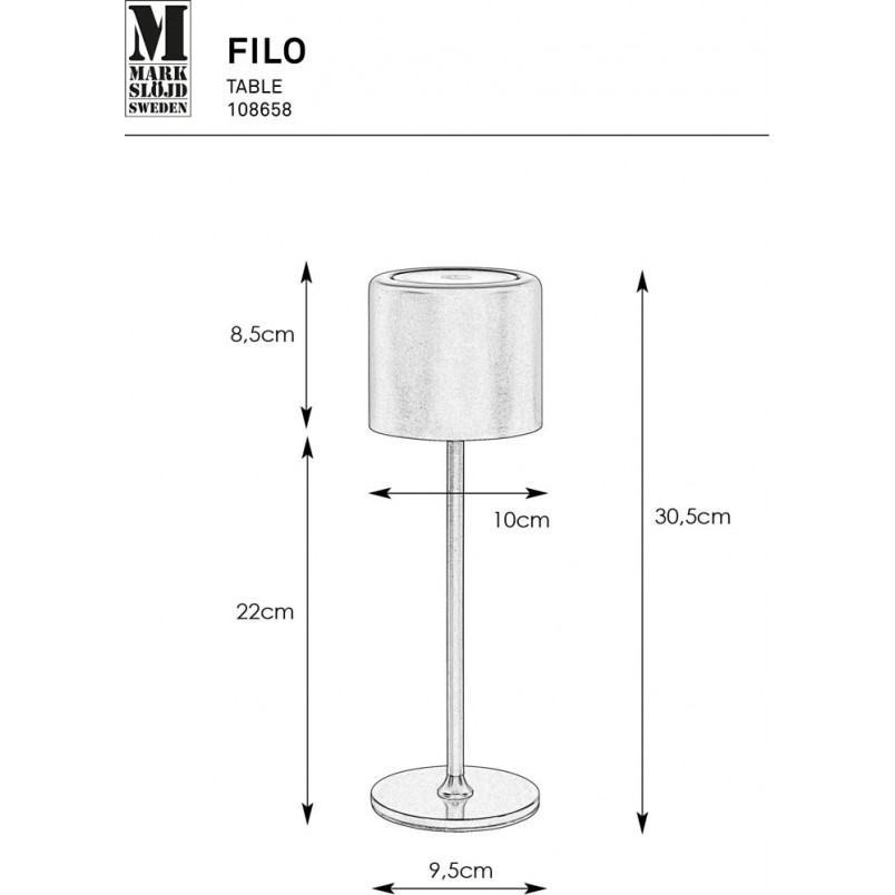 Lampa stołowa LED Filo - Markslojd | Ogród w stylu