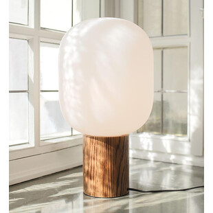 Lampa stołowa Skene - biały szkło, drewno | Markslojd