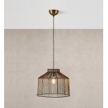 Lampa wisząca Capanna mosiądz Markslojd | Rustykalny styl