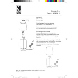 Lampa stołowa szklana Costero | Markslojd - Elegancki Design
