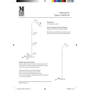 Lampa podłogowa vintage Story - Mosiądz Markslojd | Elegancki design