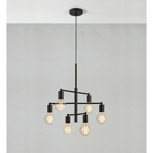 Lampa wisząca 6 punktowa loft Cielo 50cm czarna Markslojd