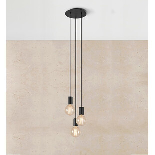 Lampa Wisząca Loft Cielo 3-punktowa Czarna | Markslojd