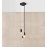Lampa Wisząca Loft Cielo 3-punktowa Czarna | Markslojd