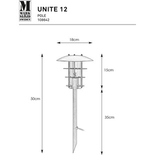 Słupek Ogrodowy Unite LED Czarny 50cm | Markslojd