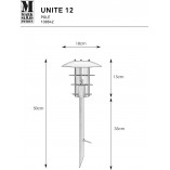 Słupek Ogrodowy Unite LED Czarny 50cm | Markslojd