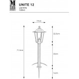 Słupek ogrodowy Unite Lantern LED czarny | Markslojd