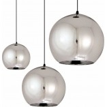 Lampa wisząca Mirror Glow - Srebrna kula szklana | Step