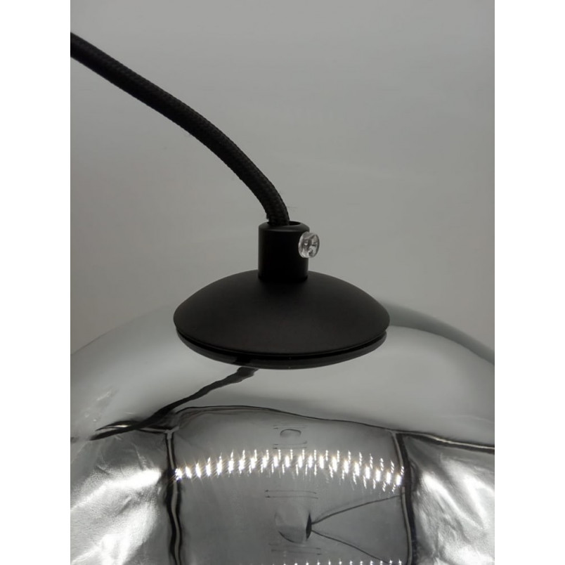 Lampa wisząca Mirror Glow - Srebrna kula szklana | Step
