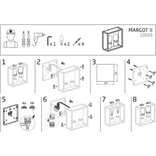Kinkiet zewnętrzny Margot II | Loft, grafitowy | Nowodvorski