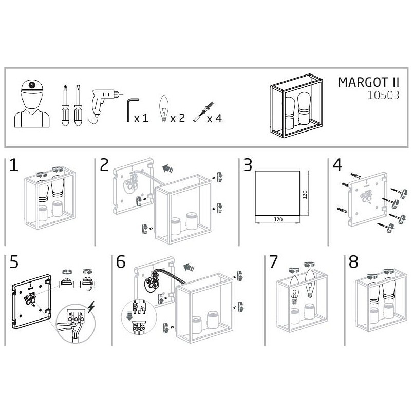 Kinkiet zewnętrzny Margot II | Loft, grafitowy | Nowodvorski