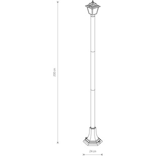 Lampa zewnętrzna Ana | Nowodvorski - Stojąca 200cm Czarna