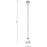 Lampa zewnętrzna Ana | Nowodvorski - Stojąca 200cm Czarna