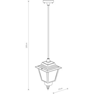 Lampa Ogrodowa Wisząca Retro Ana Czarna | Nowodvorski