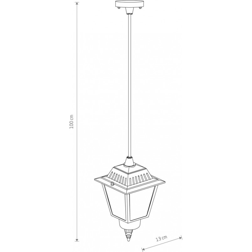 Lampa Ogrodowa Wisząca Retro Ana Czarna | Nowodvorski