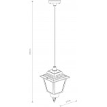 Lampa Ogrodowa Wisząca Retro Ana Czarna | Nowodvorski