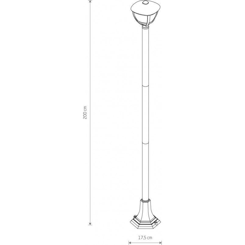 Lampa Ogrodowa Stojąca Amelia 200cm Czarna | Nowodvorski