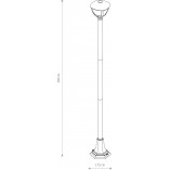 Lampa Ogrodowa Stojąca Amelia 200cm Czarna | Nowodvorski