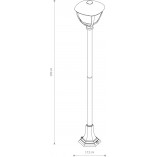 Lampa Ogrodowa Stojąca Amelia Czarna | Nowodvorski