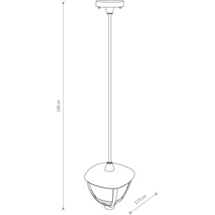 Lampa wisząca Nowodvorski Amelia | Czarna latarnia ogrodowa