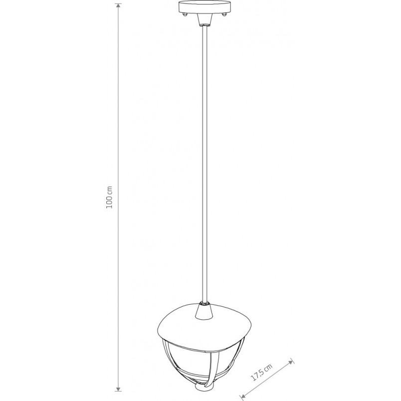 Lampa wisząca Nowodvorski Amelia | Czarna latarnia ogrodowa