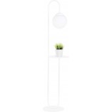 Lampa podłogowa Emibig Bari: Szklana kula + stolik | Skandynawski design
