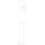 Lampa podłogowa Emibig Bari: Szklana kula + stolik | Skandynawski design