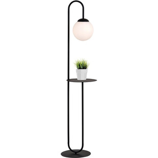 Lampa podłogowa Bari: Szklana kula ze stolikiem | Emibig