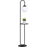 Lampa podłogowa Bari: Szklana kula ze stolikiem | Emibig