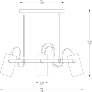 Lampa wisząca Resi 60cm | Loftowa, czarno-złota | ZumaLine