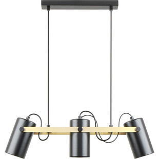 Lampa wisząca Resi 60cm | Loftowa, czarno-złota | ZumaLine