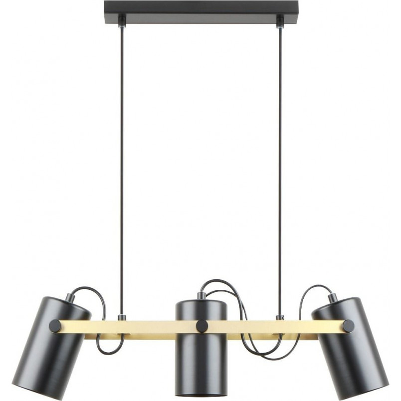 Lampa wisząca Resi 60cm | Loftowa, czarno-złota | ZumaLine