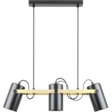 Lampa wisząca Resi 60cm | Loftowa, czarno-złota | ZumaLine