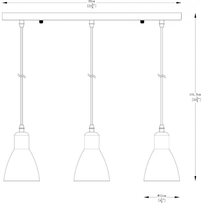 Lampa wisząca loft Mora 55cm czarna - ZumaLine | Sklep z lampami