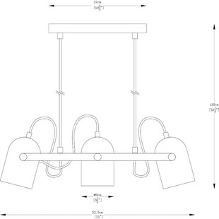 Lampa Wisząca Fati Czarno-Złota | ZumaLine - Loftowa