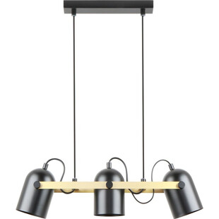 Lampa Wisząca Fati Czarno-Złota | ZumaLine - Loftowa