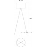 Lampa podłogowa glamour Cara | Czarno-złota | ZumaLine