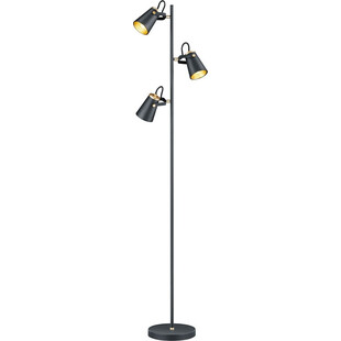 Lampa podłogowa 3 punktowa Edward Szary/Czarny Mat marki Trio