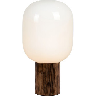 Lampa stołowa Skene - biały szkło, drewno | Markslojd