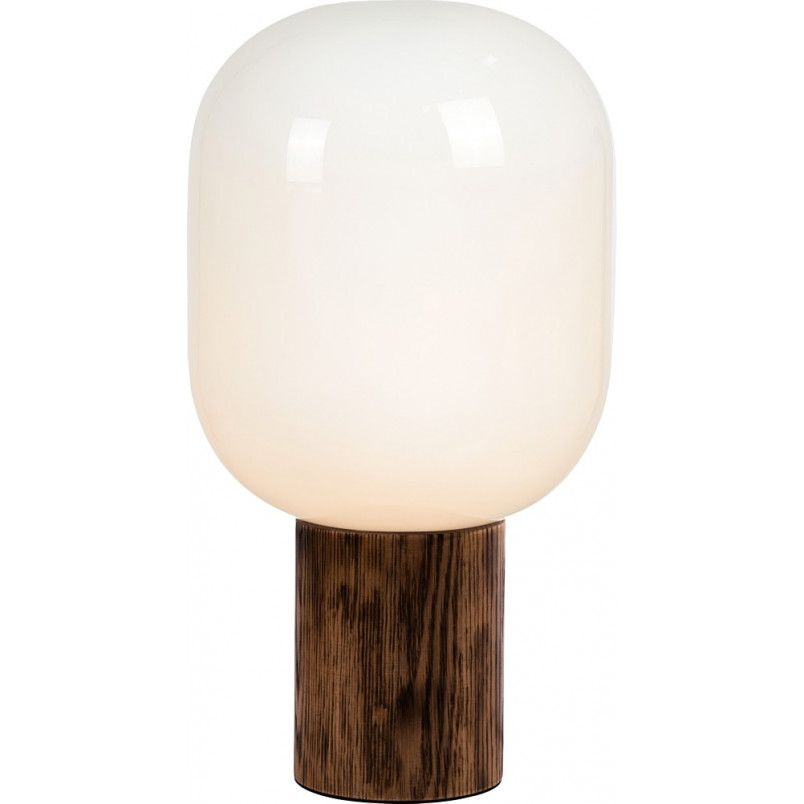 Lampa stołowa Skene - biały szkło, drewno | Markslojd