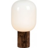 Lampa stołowa Skene - biały szkło, drewno | Markslojd