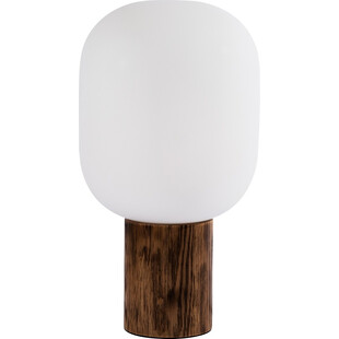 Lampa stołowa Skene - biały szkło, drewno | Markslojd
