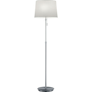 Lampa podłogowa nowoczesna z abażurem Lyon Biały/Nikiel Mat marki Trio