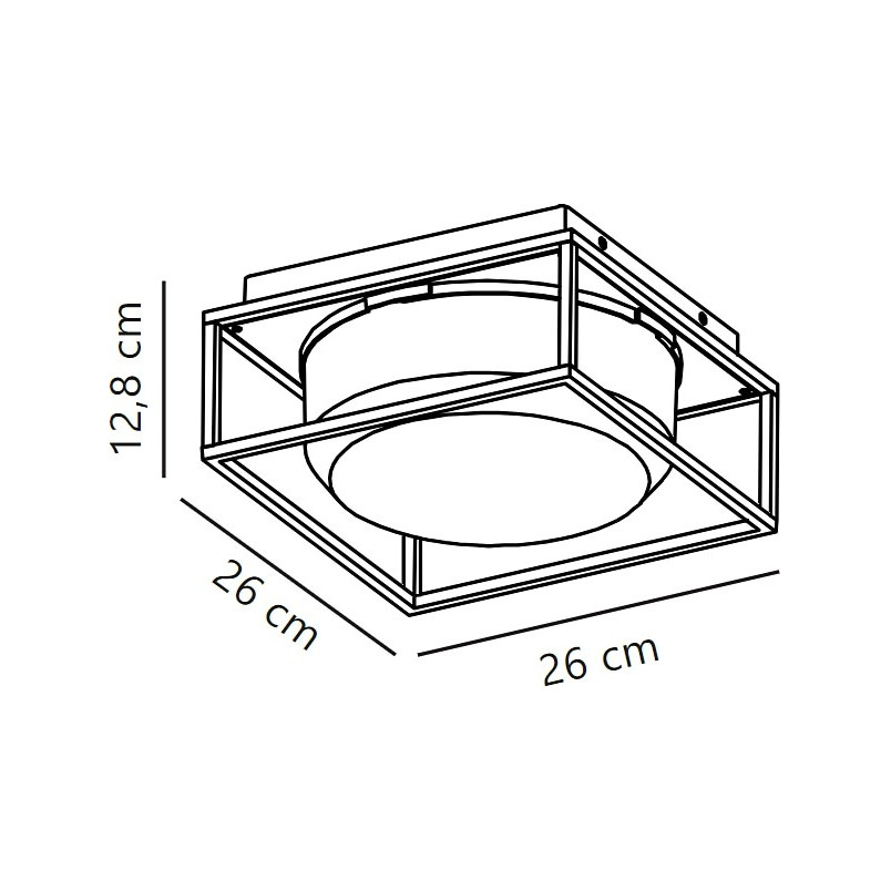 Plafon zewnętrzny Griffin Nordlux | Szkło dymione, IP44