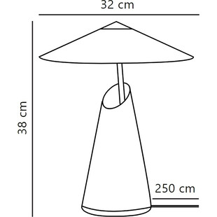 Lampa stołowa Taido brązowa | Design For The People