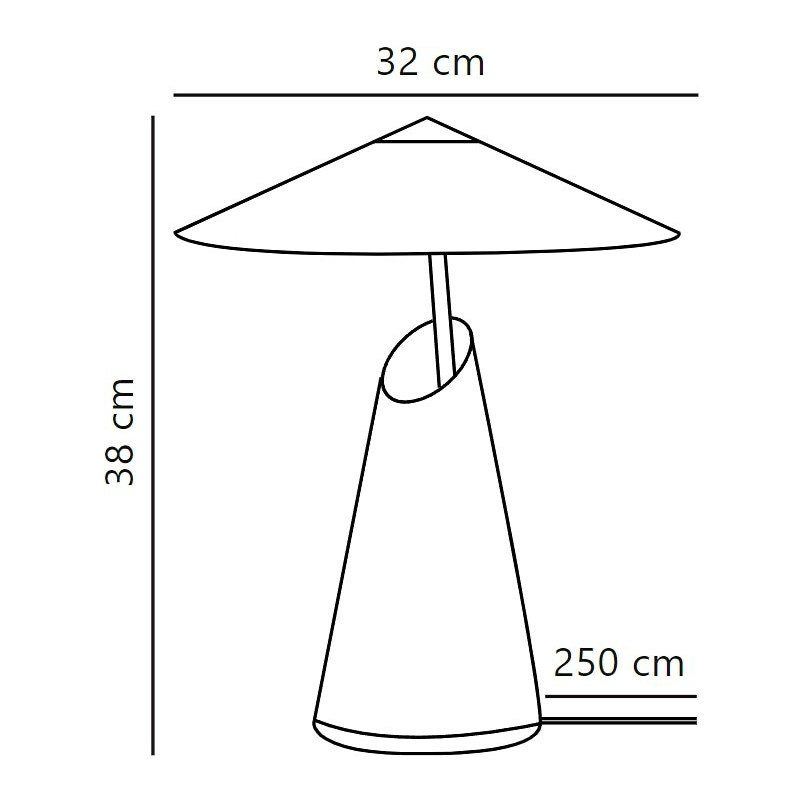Lampa stołowa Taido brązowa | Design For The People