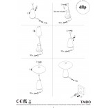 Lampa stołowa Taido brązowa | Design For The People