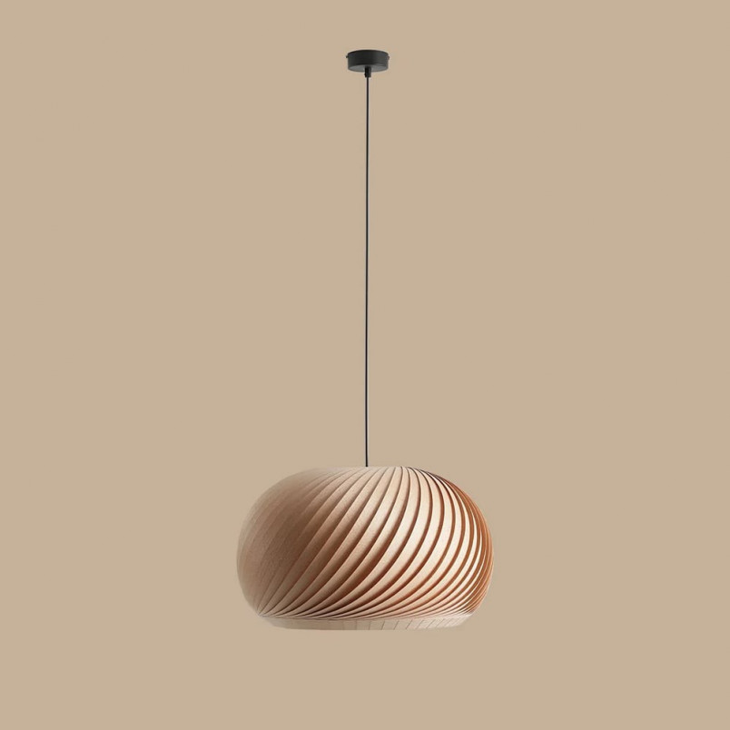 Lampa wisząca drewniana Nature Dark 45cm | Aldex